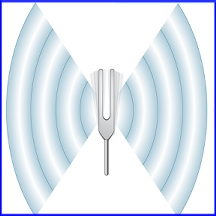 A tuning fork sounding